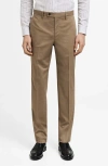 Mango Monaco Slim Fit Suit Pants In Brown