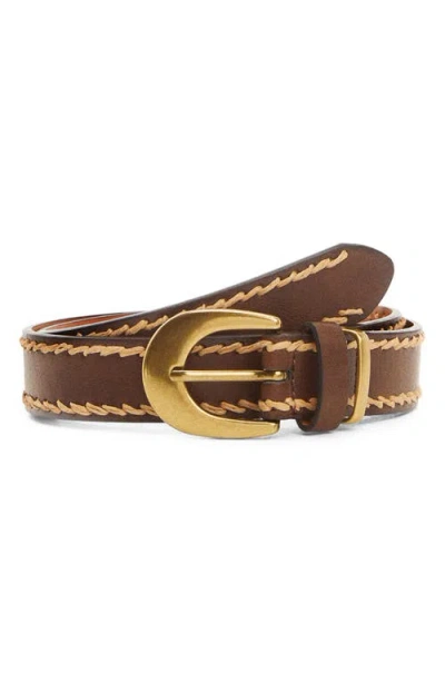 Mango Monique Faux Leather Belt In Brown