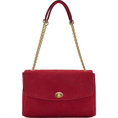 Mango Montes Quilted Leather Shoulder Bag In Red