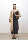 Mango Mulberry Silk Dress With Draped Neckline Charcoal In Charcoal