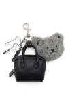 Mango Multicharm Bear Key Ring In Black