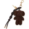 Mango Multicharm Bear Key Ring In Brown