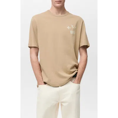 Mango Mvp Embroidered Graphic T-shirt In Neutral