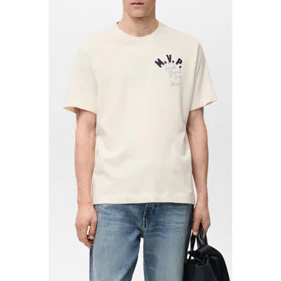 Mango Mvp Embroidered Graphic T-shirt In Neutral