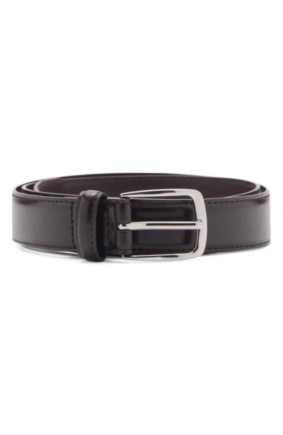 Mango Nappa Leather Belt In Brown