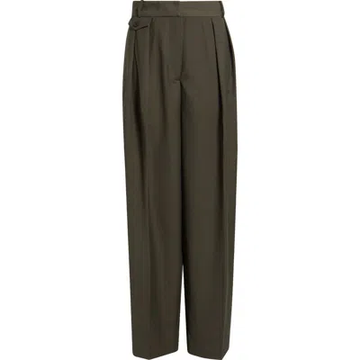 Mango Nasa Pleated Trousers In Green