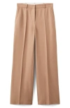 Mango Women's Straight Wool-blend Suit Pants In Brown