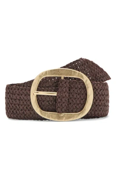 Mango Natural Fiber Belt In Brown