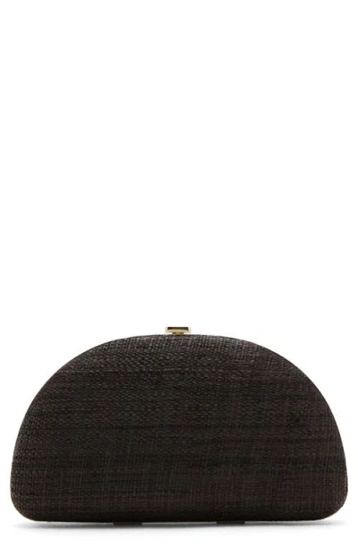 Mango Natural Fiber Clutch In Brown