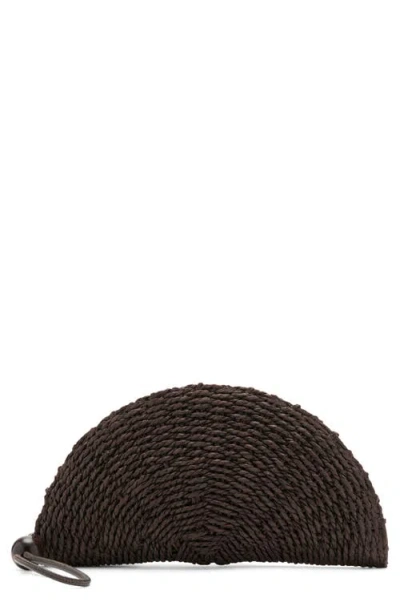 Mango Natural Fiber Wristlet In White
