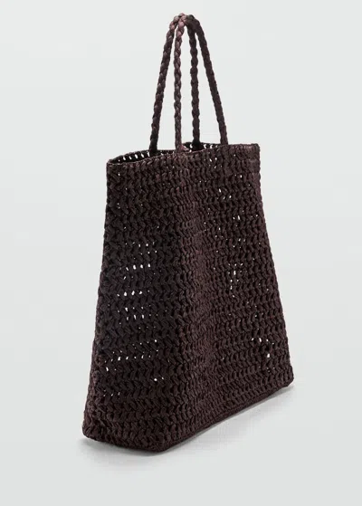 Mango Natural Fibre Maxi Bag Chocolate