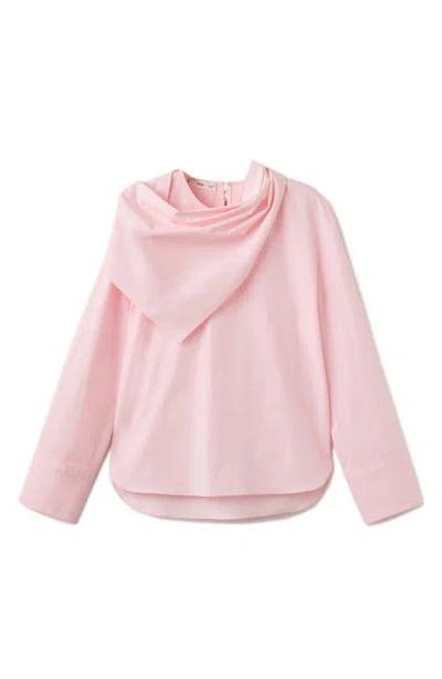 Mango Neck Scarf Organic Cotton Top In Pink