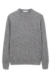 Mango Nep Crewneck Sweater In Medium Heather Grey