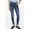 Mango Women's High-rise Skinny Jeans In Dark Blue