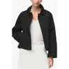 Mango Newlipa Cotton Blend Jacket In Black