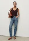 Mango Newmom Comfort High-rise Jeans Medium Blue