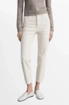 Mango Newmom Comfort High-rise Jeans Ecru In Ecru