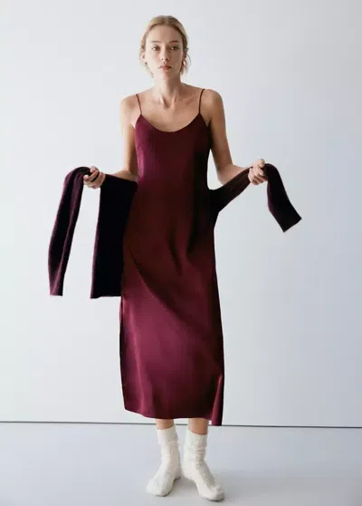 Mango Nightgown Lunax In Burgundy