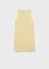 Mango Overdyed Cotton Blend Terry Nightgown In Neutral
