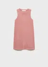 Mango Overdyed Cotton Blend Terry Nightgown In Pink