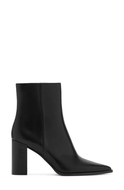 Mango Nino Block Heel Bootie In Black