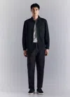 Mango Non-iron Overshirt With Pocket In Black
