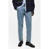 Mango Nonstretch Denim Straight Leg Jeans In Medium Blue