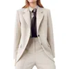 Mango Notch Collar Blazer In Neutral
