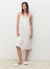 Mango Lace Trim Cotton Nightgown In White