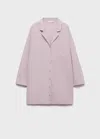 Mango Garment Washed Cotton Nightgown In Purple