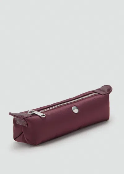 Mango Nylon Case With Zip Burgundy