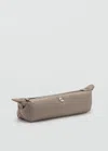 Mango Nylon Case With Zip Light/pastel Brown In Neutral