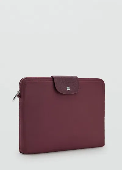 Mango Nylon Laptop Case Burgundy