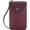 Mango Nylon Phone Crossbody Bag In Burgundy