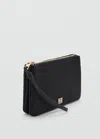 Mango Nylon Purse With Zip Black