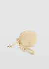 Mango Porte-monnaie Nylon Fermeture Éclair Jaune Pastel - Femme - Taille Unique -