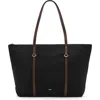 Mango Shopper Bag With Double Handle In Black