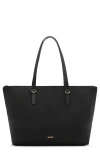 Mango Nylon Shopper Bag In Black