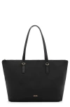 Mango Nylon Shopper Bag In Black