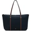 Mango Nylon Shopper Bag In Blue