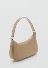 Mango Sac Porté Épaule Nylon Beige - Femme - Taille Unique -