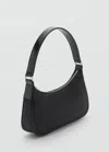 Mango Sac Porté Épaule Nylon Noir - Femme - Taille Unique -