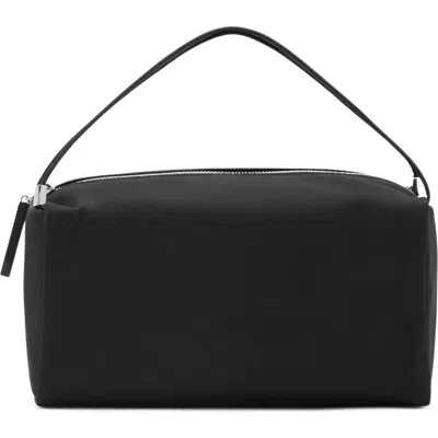 Mango Nylon Top Handle Bag In Black