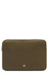 Mango Nylon Zip Wristlet Laptop Case In Khaki Green