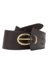 Mango Obi Leather Belt In Brown