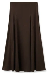 Mango Odette Godet Pleat Skirt In Brown