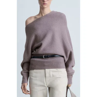 Mango Women's Asymmetrical Wool Blend Sweater In Light,pastel Purple