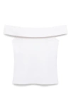 Mango Off The Shoulder Top In White