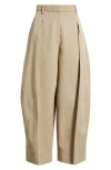 Mango Olivia Pleated Straight Leg Pants In Brown
