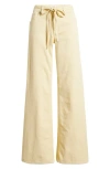Mango Olivia Tie Belt High Waist Wide Leg Jeans In Yellow